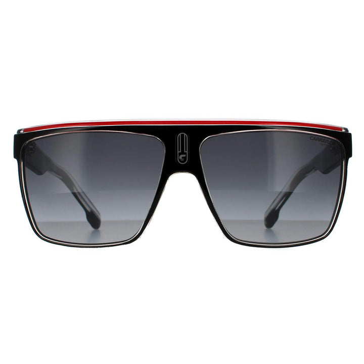 Carrera Sunglasses 22/N T4O 9O Black Crystal White Red Dark Grey Gradient