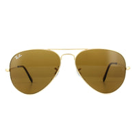 Ray-Ban Aviator Classic RB3025 Sunglasses Gold / Brown 58