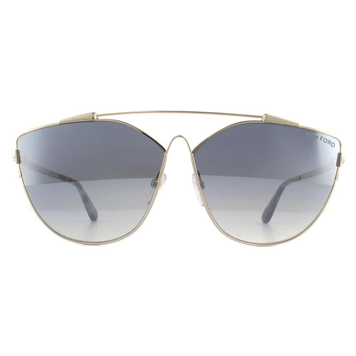 Tom Ford Sunglasses Jacquelyn 0563 28C Shiny Rose Gold Smoke Mirrored