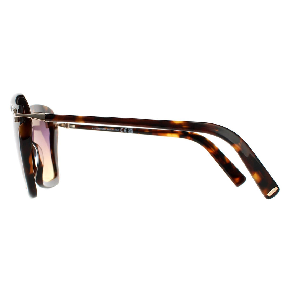 Tom Ford Sunglasses Leah FT0849 55B Coloured Havana Smoke Gradient