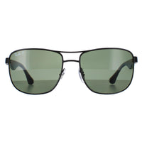 Ray-Ban RB3533 Sunglasses Black Transparent Green Polarized