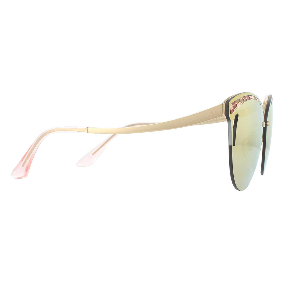 Bvlgari Sunglasses BV6110 20144Z Pink Gold Rose Gold Mirror