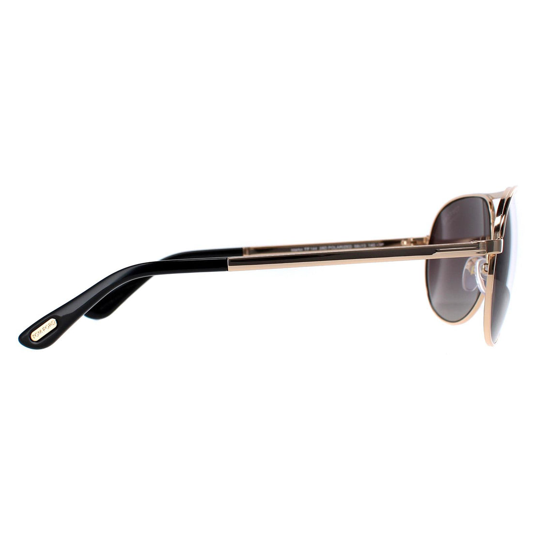 Tom Ford Sunglasses 0144 Marko 28D Shiny Rose Gold Smoke Grey Polarized
