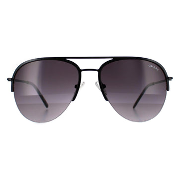 Guess GF0224 Sunglasses Shiny Black Smoke Gradient