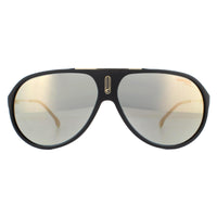 Carrera Hot 65 Sunglasses Matte Black Gold / Grey Bronze Mirror