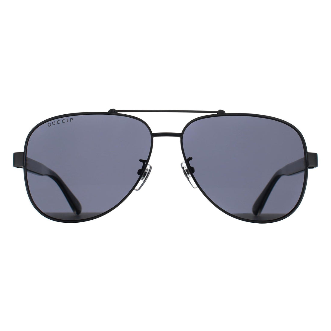 Gucci Sunglasses GG0528S 007 Shiny Ruthenium Grey Mirror Polarized