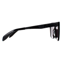 Alexander McQueen Sunglasses AM0352S 001 Shiny Black and Dark Chrome Grey