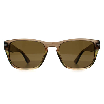 Persol Sunglasses PO3341S 120757 Striped Brown Green Brown Polarized