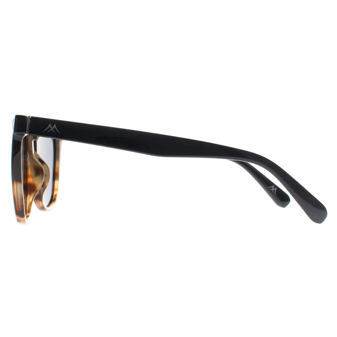 Montana Sunglasses MP190 A Shiny Black Turtle Smoke Polarized