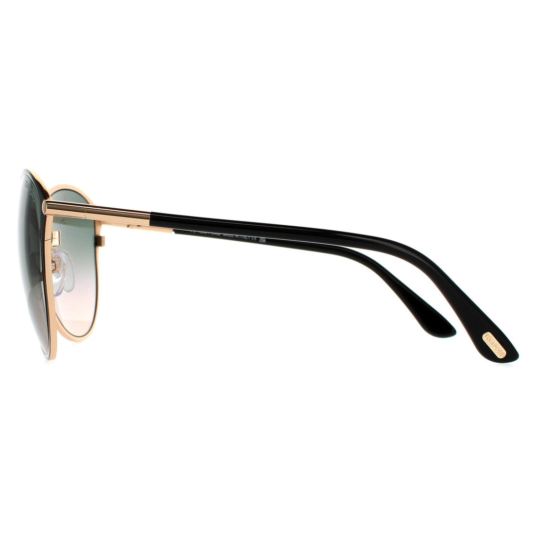 Tom Ford Sunglasses Penelope FT0320 28B Black and Gold Blue to Peach Gradient
