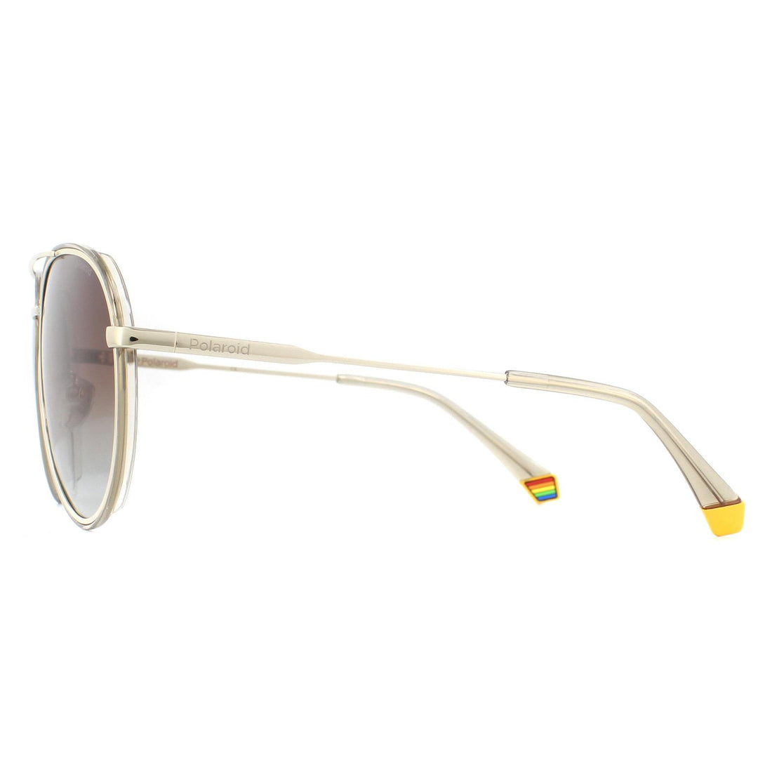 Polaroid Sunglasses PLD 6116/G/S 84E LA Gold Beige Brown Gradient Polarized