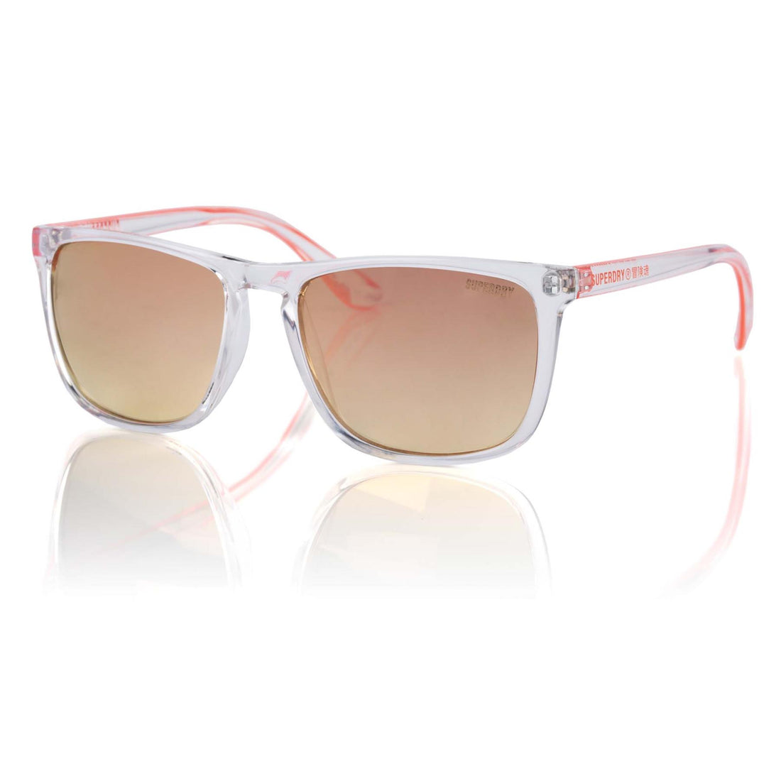 Superdry Sunglasses SDS Shockwave 150 Clear Brown Mirror