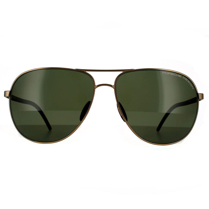 Porsche Design Sunglasses P8651 B Gold Green Grey Polarized
