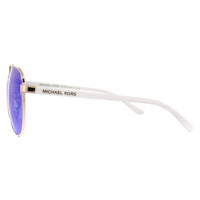 Michael Kors Sunglasses Hvar 5007 104525 Rose Gold White Blue Mirror