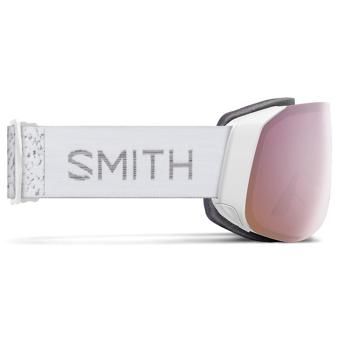 Smith Ski Goggles 4D Mag S 0OR M5 White Chunky Knit ChromaPop Everyday Rose Gold Mirror & CP Storm Rose Flash