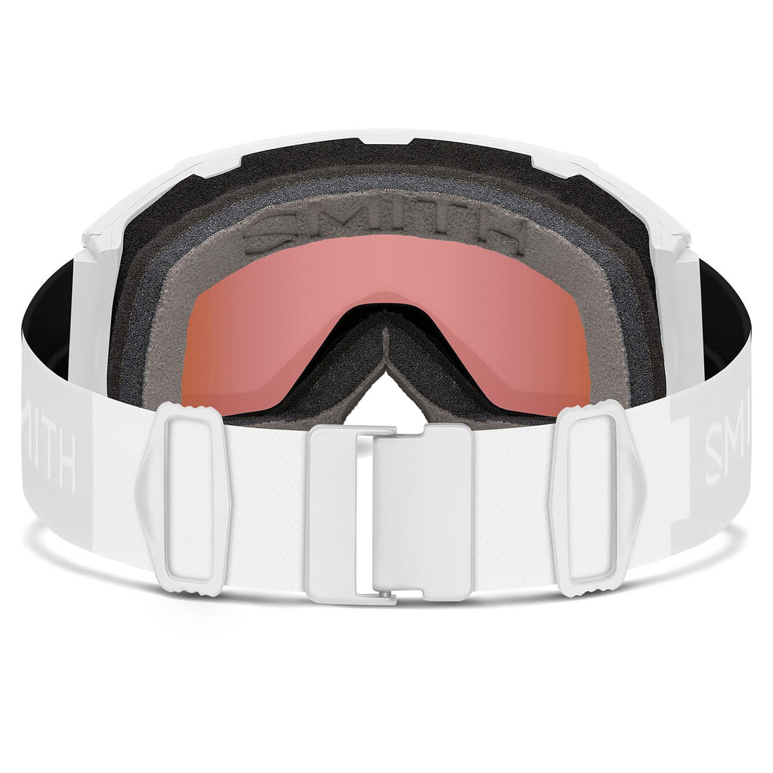 Smith Ski Goggles Squad Mag 0OZ M5 White Vapor ChromaPop Everyday Rose Gold Mirror & CP Storm Rose Flash
