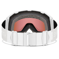 Smith Ski Goggles Squad Mag 0OZ M5 White Vapor ChromaPop Everyday Rose Gold Mirror & CP Storm Rose Flash
