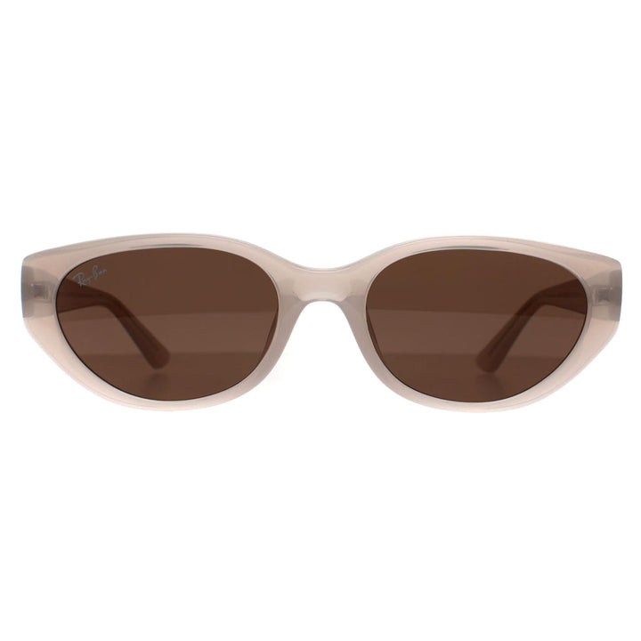Ray-Ban Sunglasses RB4457D Bio Based 678673 Polished Opal Beige Dark Brown