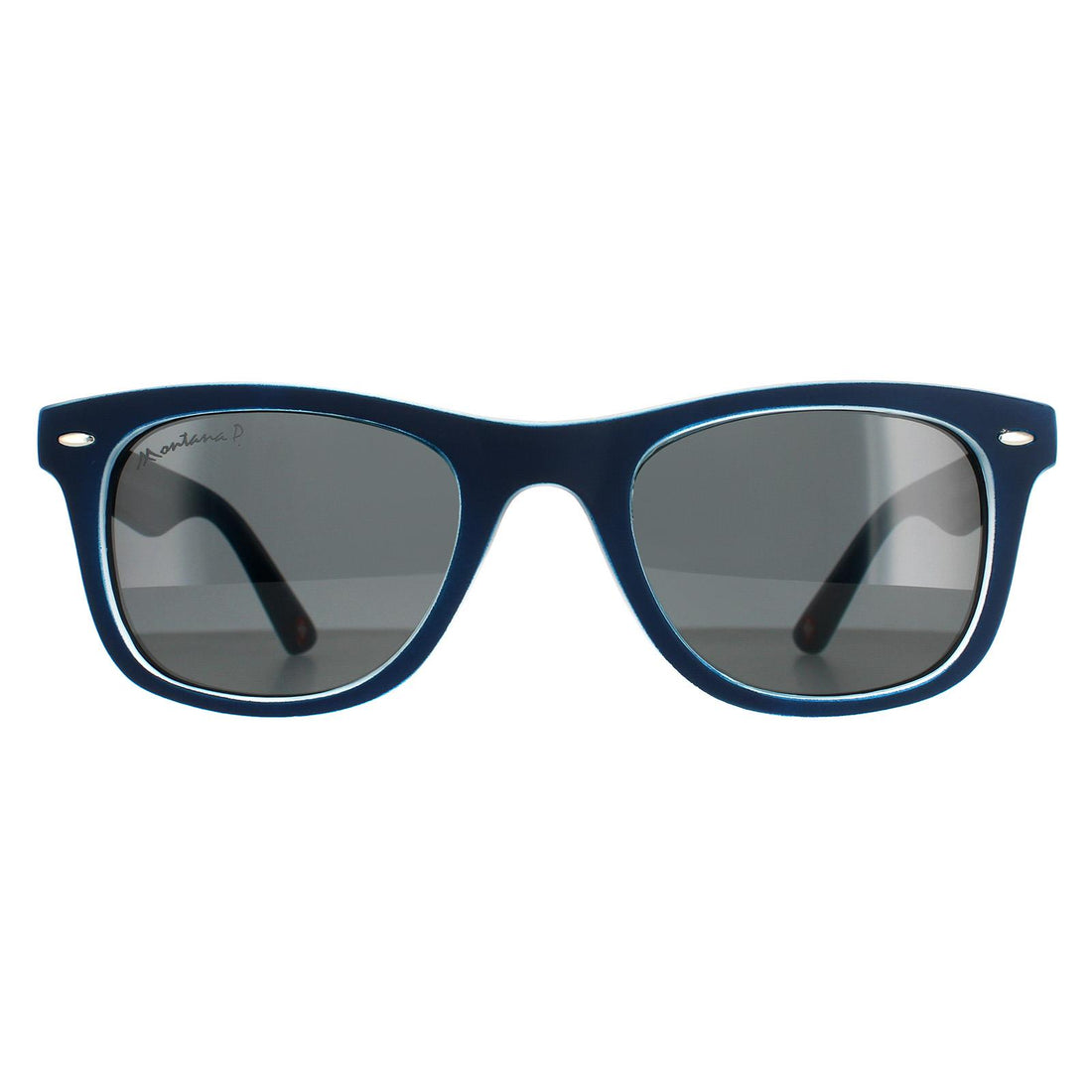 Montana Sunglasses MP41 F Navy Blue Rubbertouch Grey Polarized