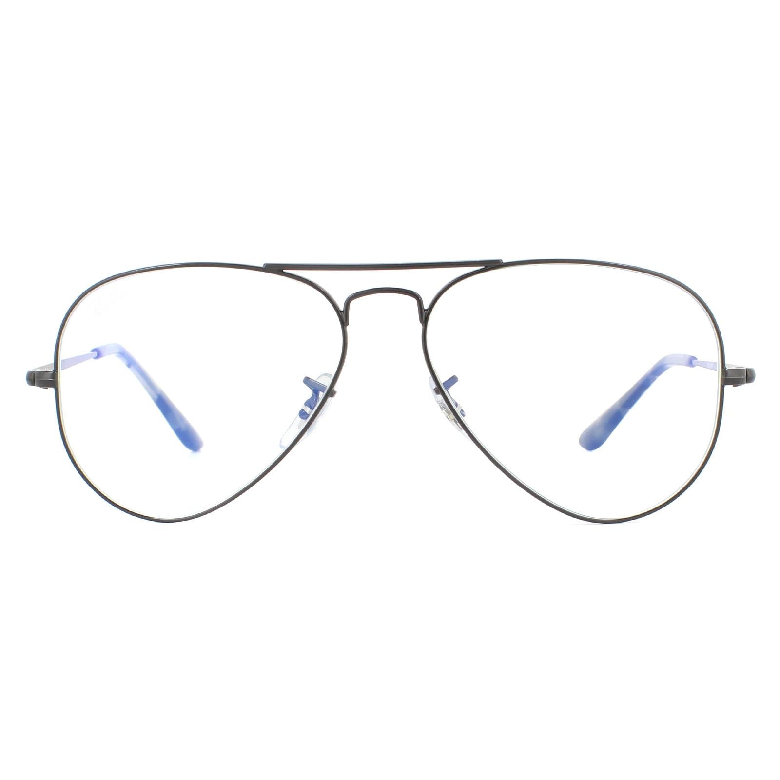 Sunglasses Aviator Metal II RB3689 9148BF Clear Blue Light Filter 55mm