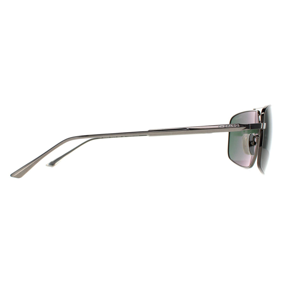 Chopard Sunglasses SCHF21M 568P Total Shiny Gunmetal Grey Green Polarised