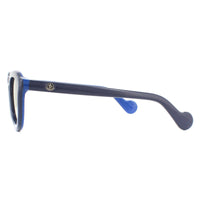 Moncler Sunglasses ML0079 92D Black Blue Polarized Gold Flash