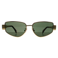 Celine Sunglasses Metal Triomphe CL40293U 30N Shiny Endura Gold Green