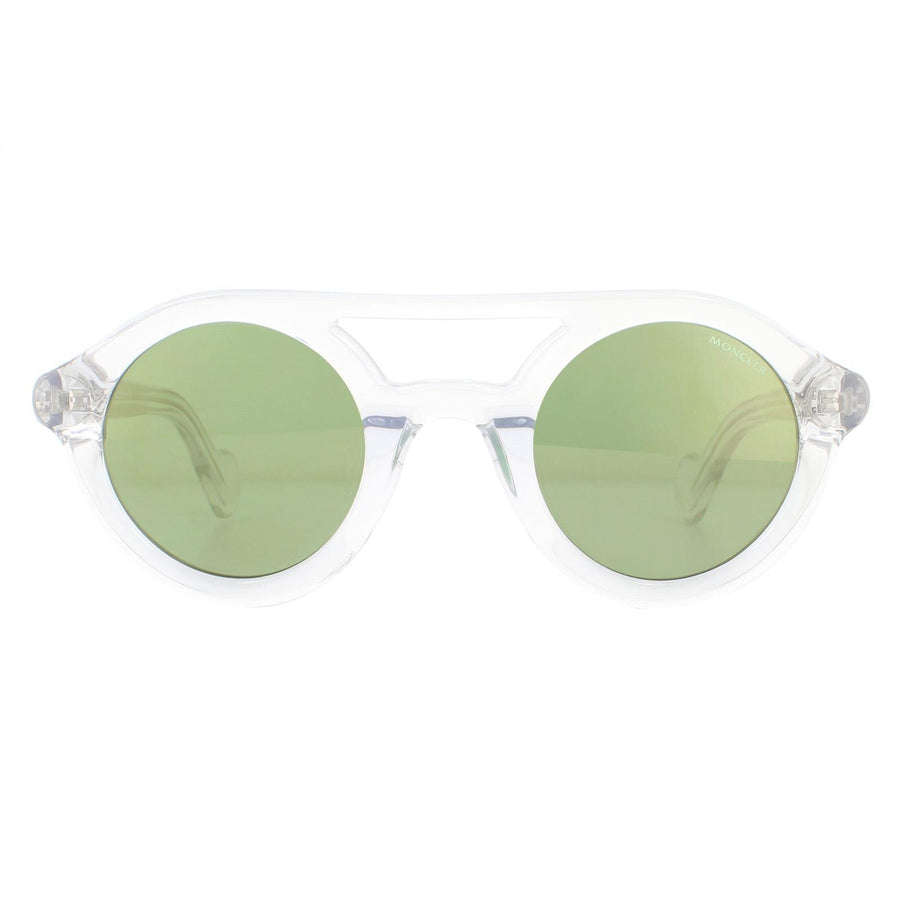 Moncler ML0014 Sunglasses Crystal / Green Mirror