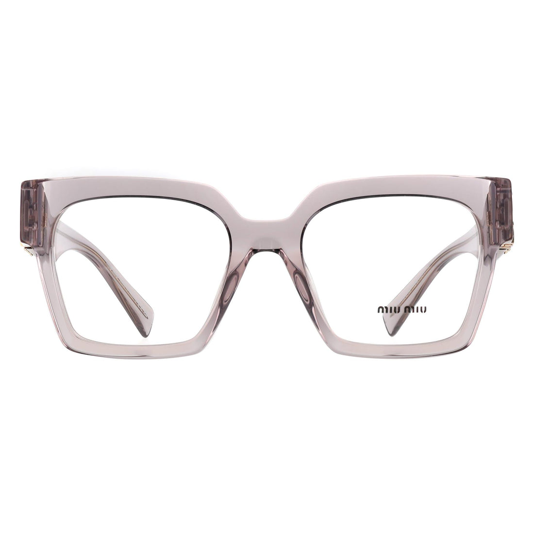 Miu Miu Glasses Frames MU04UV 12W1O1 Transparent Mauve Women