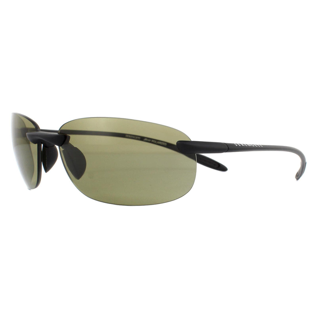 Serengeti Sunglasses Nuvino 8443 Satin Black Green 555nm Polarized