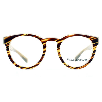 Dolce and Gabbana Glasses Frames 3251 3052 Striped Honey Men 49mm