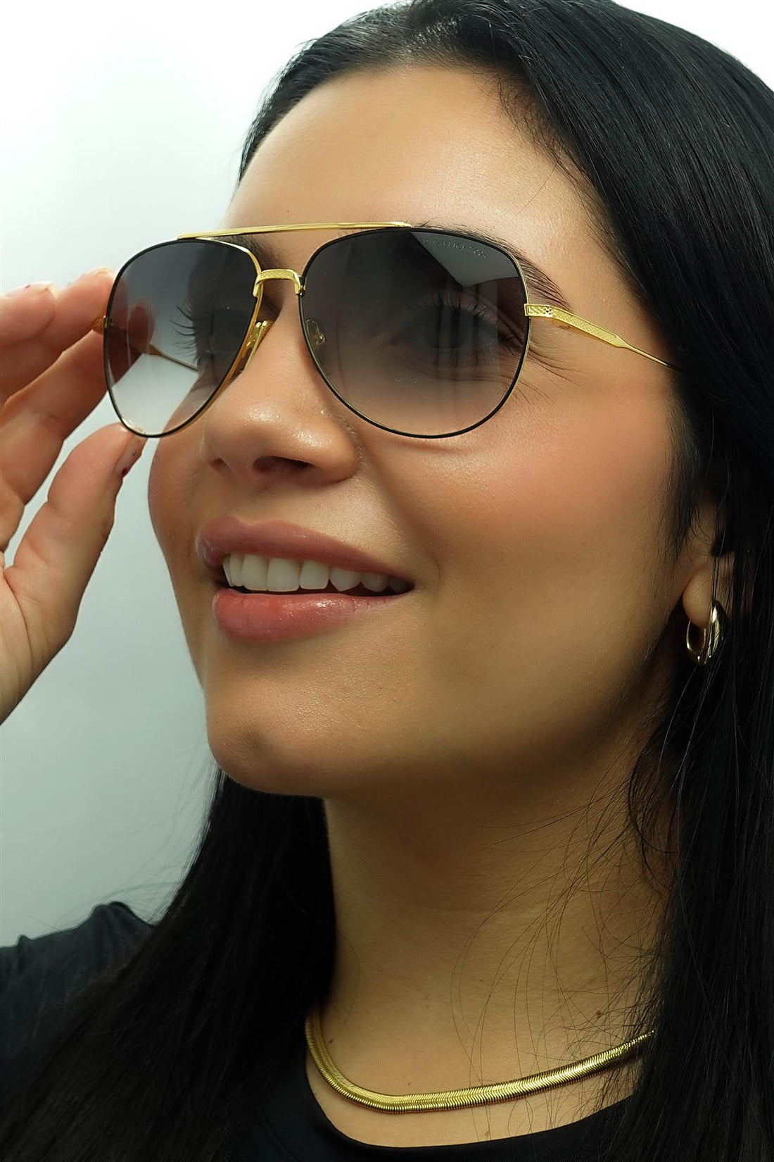 Dita Sunglasses Flight 004 7804 A Black Yellow Gold Dark Grey to Clear Gradient