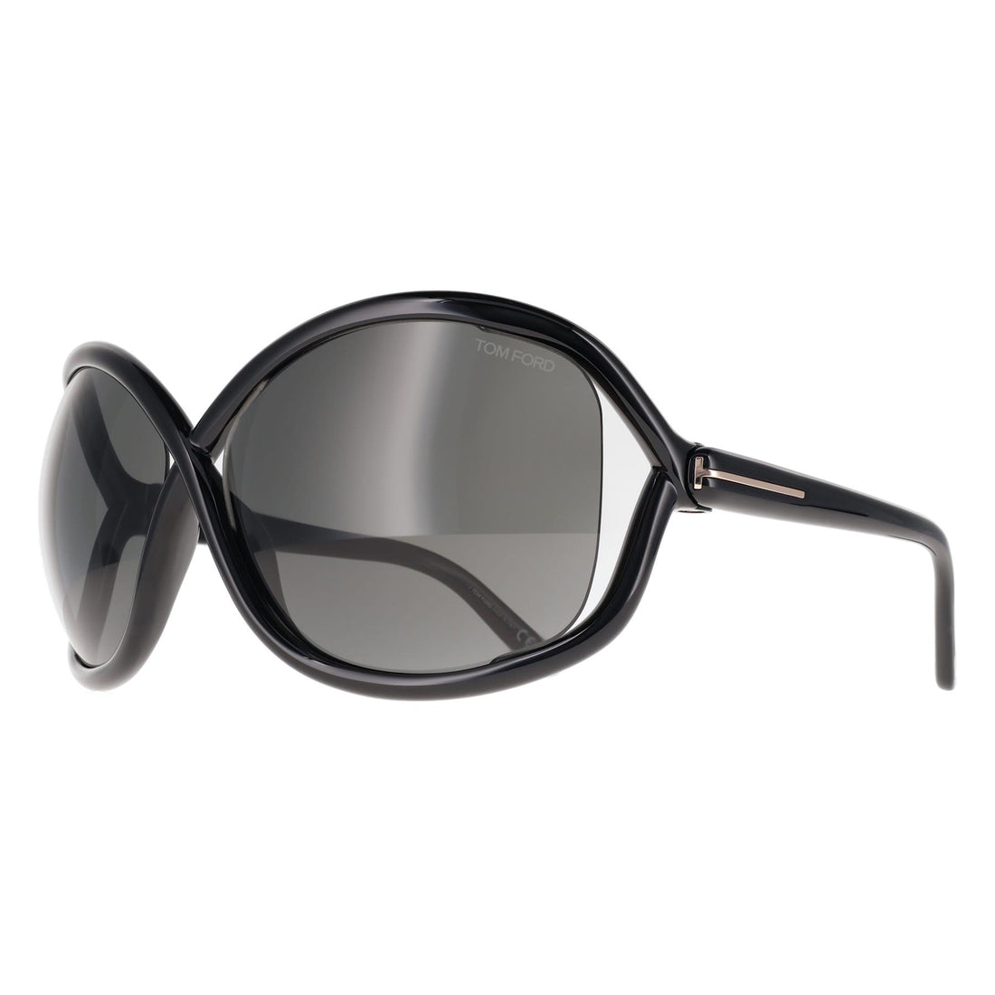 Tom Ford Sunglasses Bettina FT1068 01A Shiny Black Dark Grey