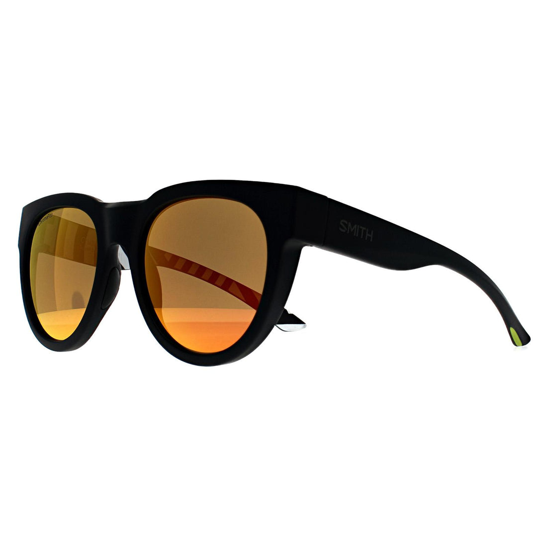 Smith Sunglasses Crusader S37 X6 Black White Pattern Chromapop Sun Red Mirror