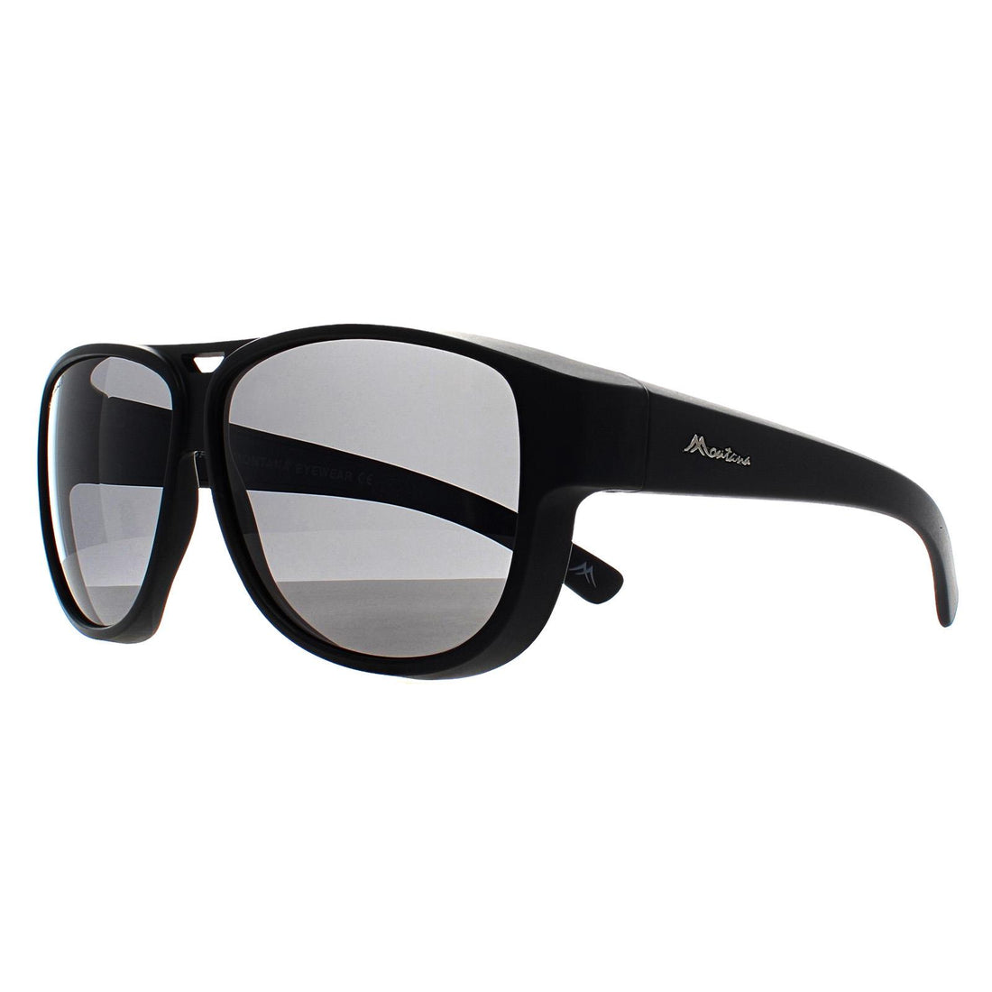 Montana Fit Over Glasses Sunglasses FO6 Matte Black Smoke Polarized