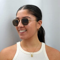Ray-Ban Sunglasses Hexagonal 3548N 001/57 Gold Brown Polarized 51mm