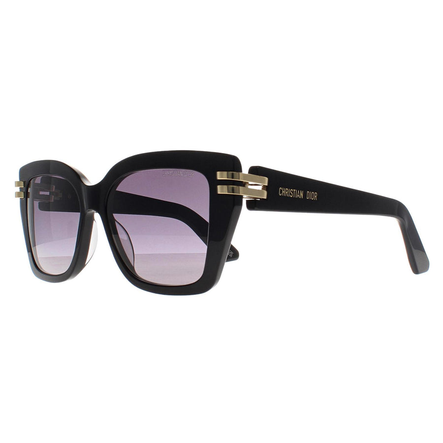 Dior Sunglasses Cdior S1I 10A1 Shiny Black Smoke Gradient