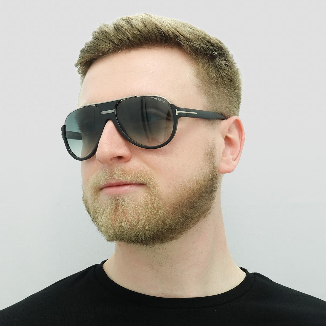 Tom Ford Sunglasses 0334 Dimitry 02W Matt Black Blue Grey Gradient