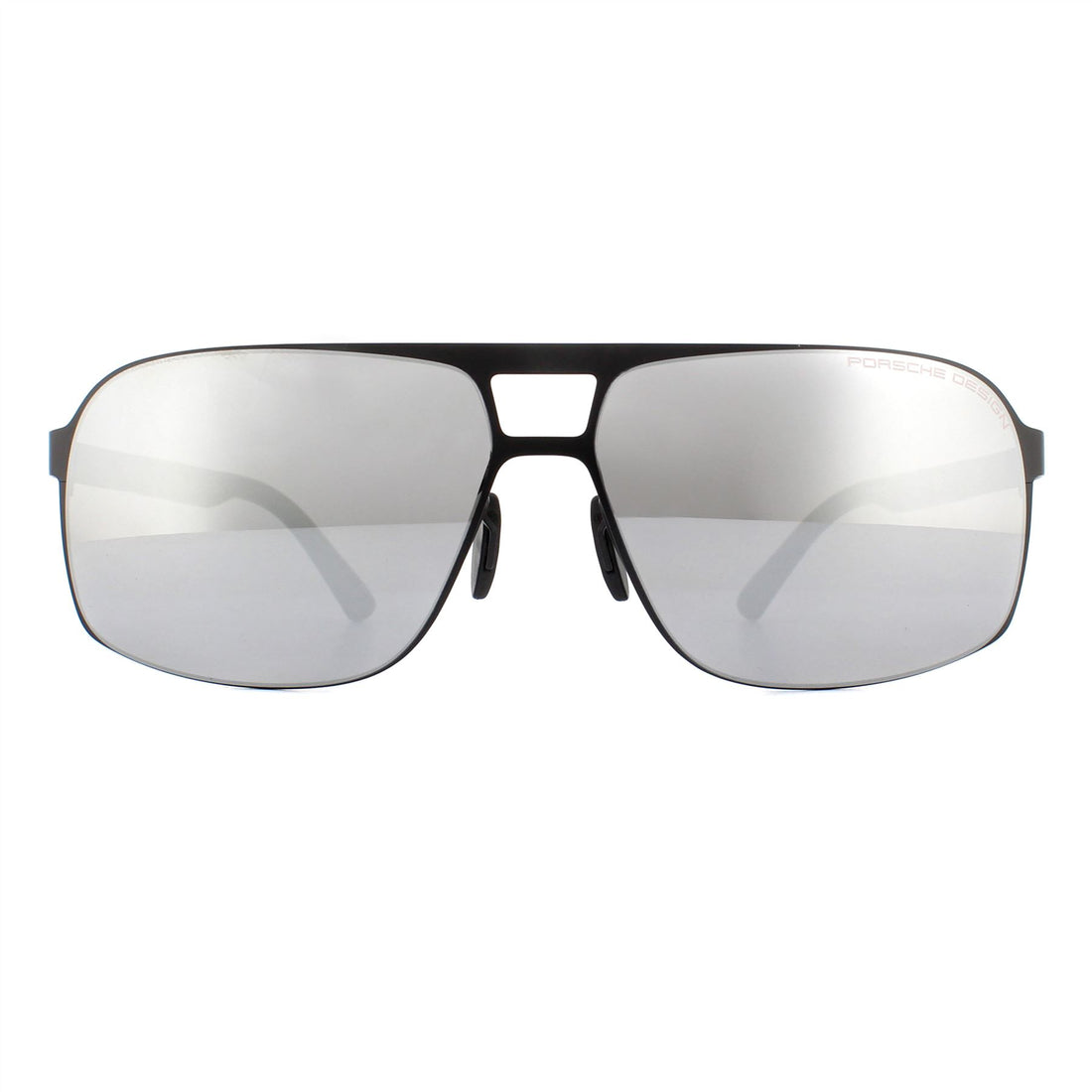 Porsche Design Sunglasses P8579 B Black Mercury Silver Mirror