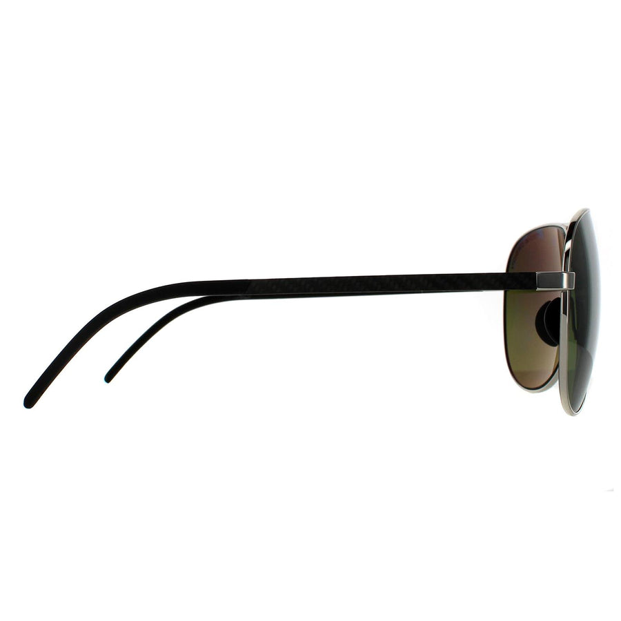 Porsche Design Sunglasses P8651 F Palladium Green Polarized