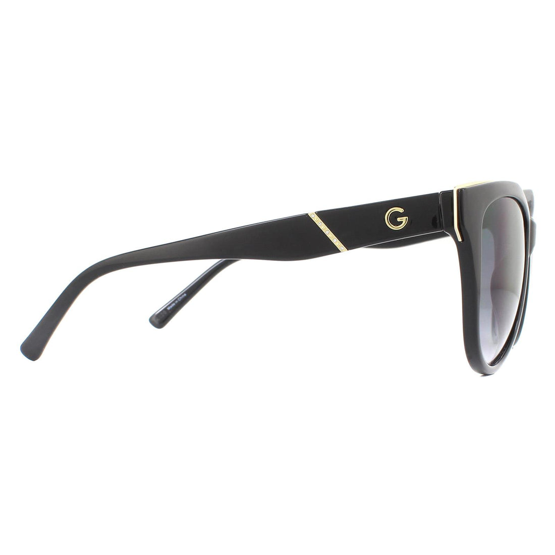 Guess Sunglasses GG1160 01B Shiny Black Smoke Gradient