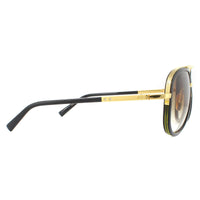 Dita Sunglasses Mach Two B Black and Shiny 18K Gold Brown Gradient