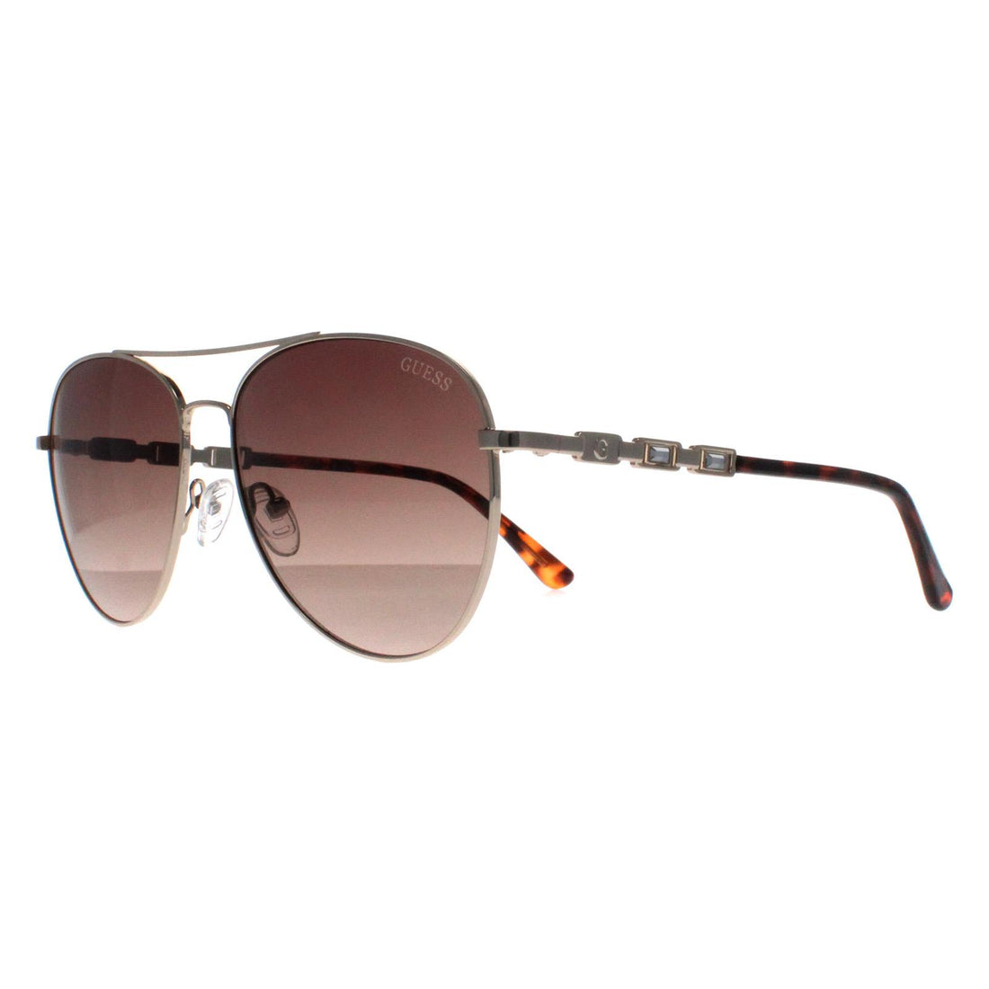 Guess Sunglasses GF6143 32F Silver Brown Gradient