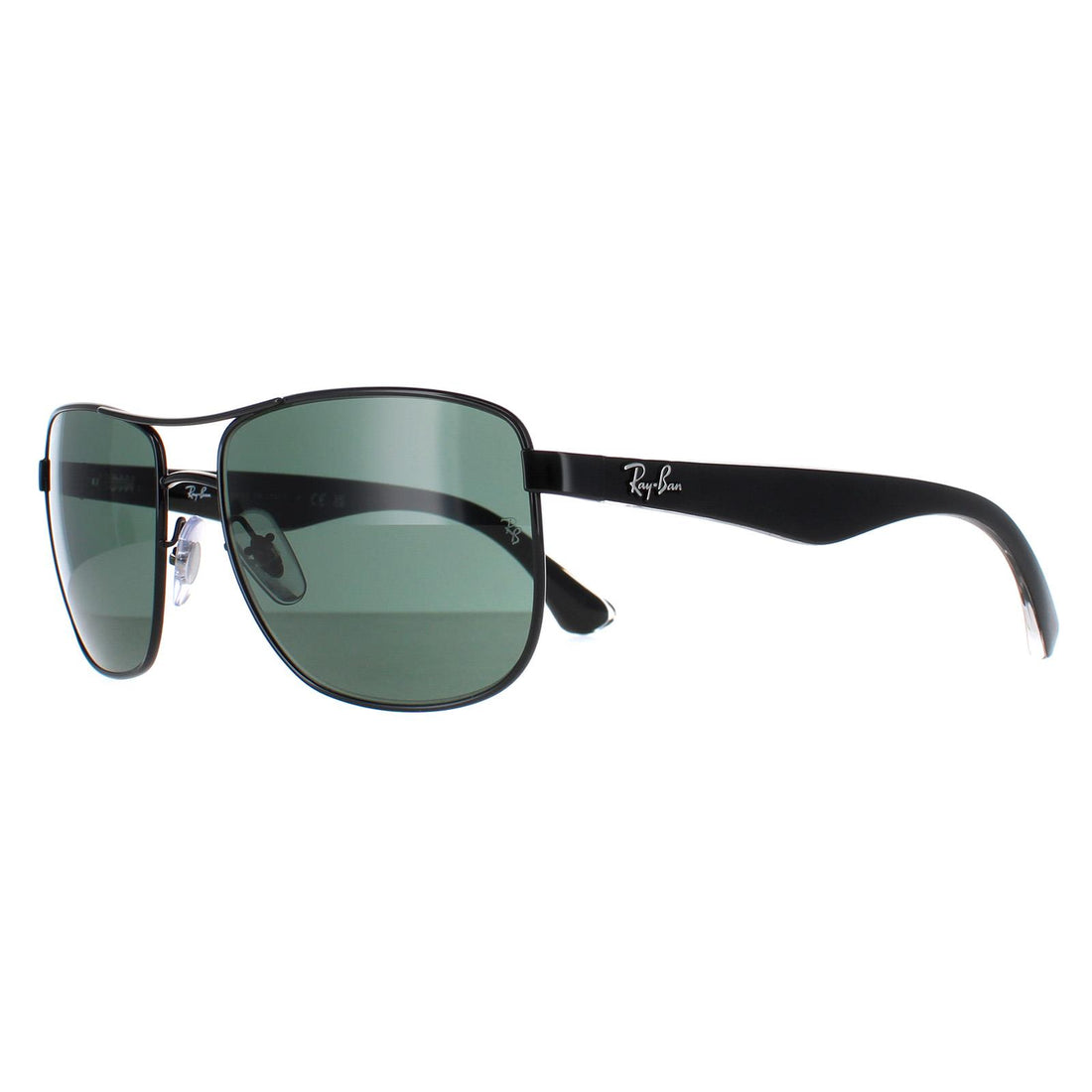 Ray-Ban Sunglasses 3533 002/71 Black & Transparent Green