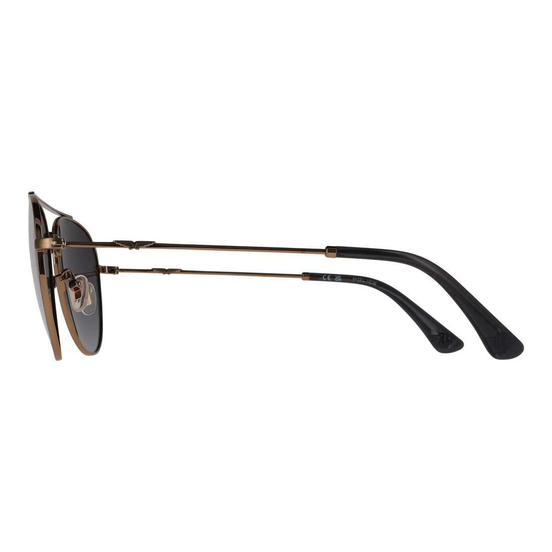 Police Sunglasses SPLP20E Origins Lite 8FFP Shiny Grey Gold Smoke Gradient Polarized