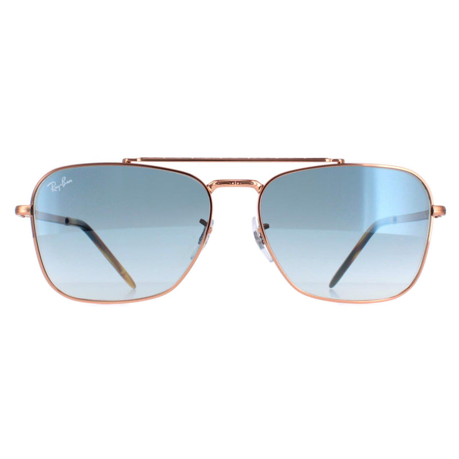 Ray-Ban RB3636 New Caravan Sunglasses Rose Gold Blue Gradient 58