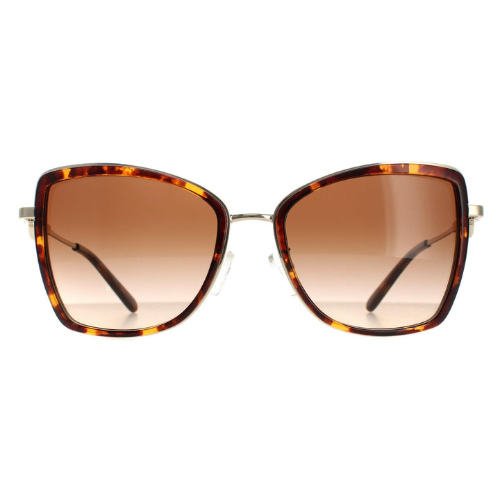 Michael Kors Sunglasses MK1067B 101413 Light Gold Dark Tortoise Brown Gradient
