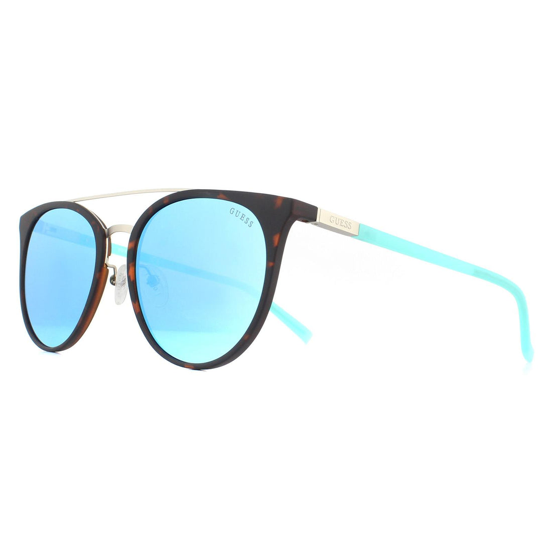 Guess Sunglasses GU3021 52C Tortoise Blue Mirror Discounted Sunglasses