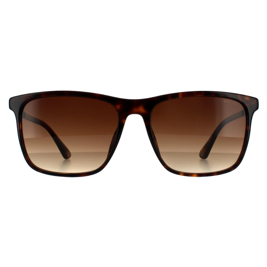 Police SPLA56 Record 1 Sunglasses Shiny Dark Havana / Brown Gradient
