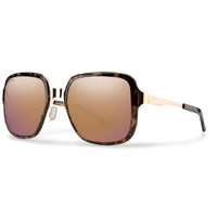 Smith Sunglasses Aveline WR9 9V Havana Brown ChromaPop Polarized Rose Gold Mirror
